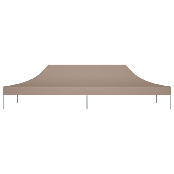 Krov za šator za zabave 6 x 3 m smeđe-sivi 270 g/m² - Slika 3