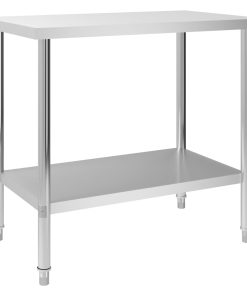 Kuhinjski radni stol 100 x 60 x 85 cm od nehrđajućeg čelika