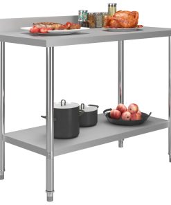 Kuhinjski radni stol 120 x 60 x 93 cm od nehrđajućeg čelika