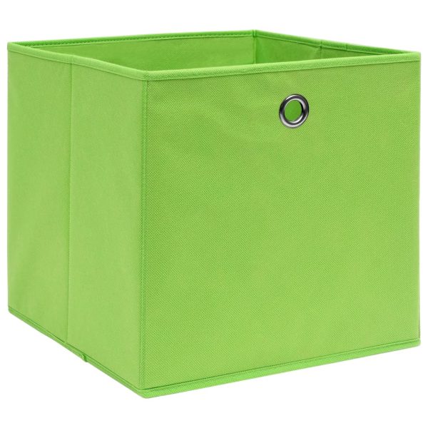 Kutije za pohranu 10 kom zelene 32 x 32 x 32 cm od tkanine