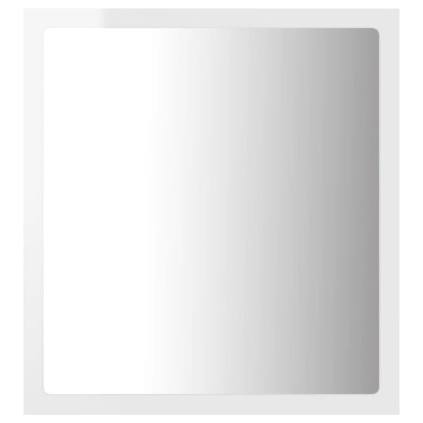 LED kupaonsko ogledalo visoki sjaj bijelo 40x8