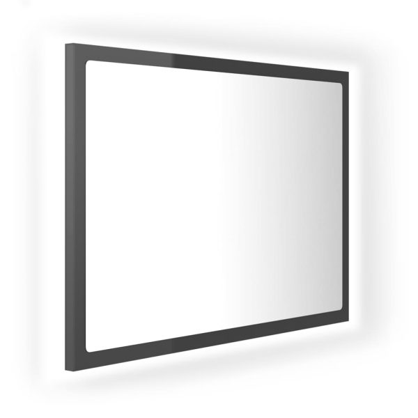 LED kupaonsko ogledalo visoki sjaj sivo 60x8