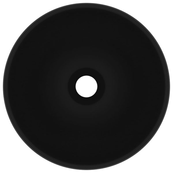 Luksuzni okrugli umivaonik mat crni 32