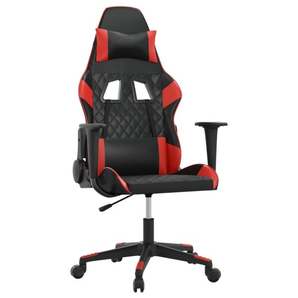 Masažna igraća stolica crno-crvena od umjetne kože