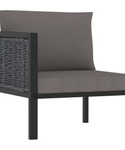 Modularna kutna sofa od poliratana s desnim naslonom antracit