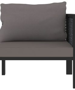 Modularna kutna sofa od poliratana s lijevim naslonom antracit