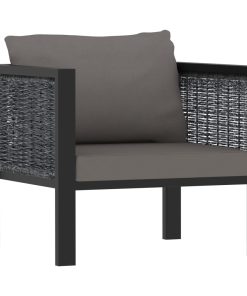 Modularna sofa od poliratana s jastucima antracit