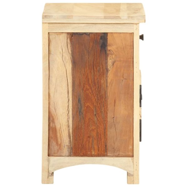 Noćni ormarić 40 x 30 x 50 cm od masivnog obnovljenog drva - Slika 4