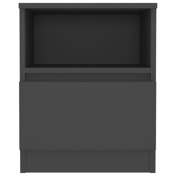 Noćni ormarići 2 kom sivi 40 x 40 x 50 cm od iverice - Slika 4