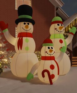 Obitelj snjegovića na napuhavanje s LED svjetlima 500 cm