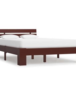 Okvir za krevet od masivne borovine tamnosmeđi 120 x 200 cm