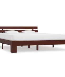 Okvir za krevet od masivne borovine tamnosmeđi 160 x 200 cm