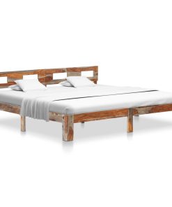 Okvir za krevet od masivnog drva šišama 200 x 200 cm
