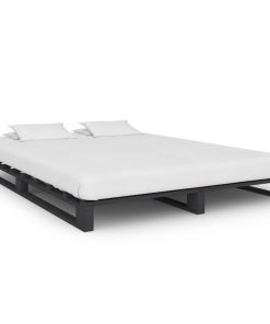 Okvir za krevet od paleta sivi 140 x 200 cm od masivne borovine
