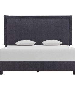 Okvir za krevet od tkanine tamnosivi 140 x 200 cm