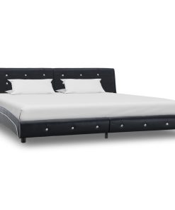 Okvir za krevet od umjetne kože crni 180 x 200 cm