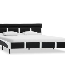 Okvir za krevet od umjetne kože s LED svjetlom crni 140x200 cm
