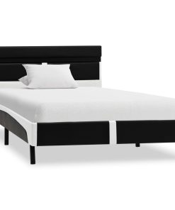 Okvir za krevet od umjetne kože s LED svjetlom crni 90 x 200 cm