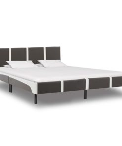 Okvir za krevet od umjetne kože sivo-bijeli 180 x 200 cm