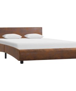 Okvir za krevet od umjetne kože smeđi 120 x 200 cm