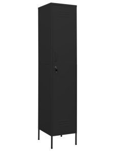 Ormarić s ključem crni 35 x 46 x 180 cm čelični