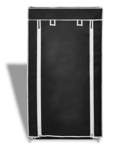 Ormarić za Cipele s Pokrovom od Tekstila 58 x 28 x 106 cm Crni