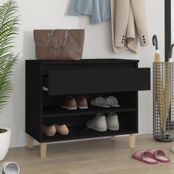 Ormarić za cipele crni 70 x 36 x 60 cm od konstruiranog drva - Slika 3