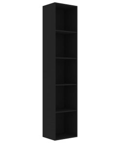 Ormarić za knjige crni 40 x 30 x 189 cm konstruirano drvo