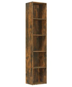 Ormarić za knjige dimljeni hrast 40x30x189 cm konstruirano drvo