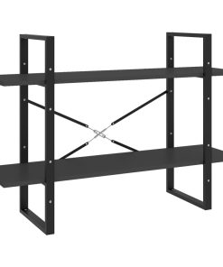 Ormarić za knjige s 2 razine sivi 100 x 30 x 70 cm od iverice