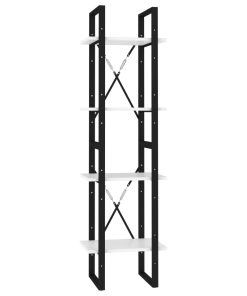 Ormarić za knjige s 4 razine bijeli 40 x 30 x 140 cm od iverice