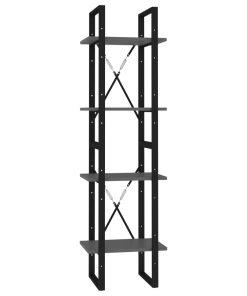 Ormarić za knjige s 4 razine sivi 40 x 30 x 140 cm od iverice