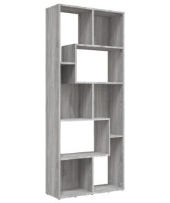 Ormarić za knjige sivi hrast 67 x 24 x 161 cm konstruirano drvo