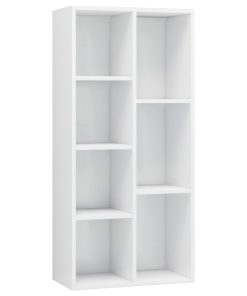 Ormarić za knjige sjajni bijeli 50x25x106 cm konstruirano drvo