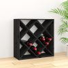 Ormarić za vino crni 62x25x62 cm od masivne borovine