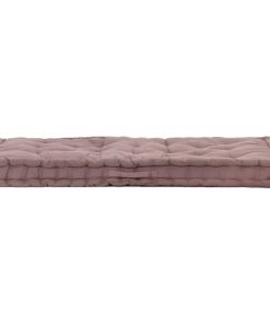 Paletni podni jastuk pamučni 120 x 80 x 10 cm smeđe-sivi