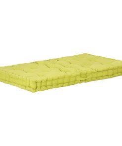 Paletni podni jastuk pamučni 120 x 80 x 10 cm zeleni