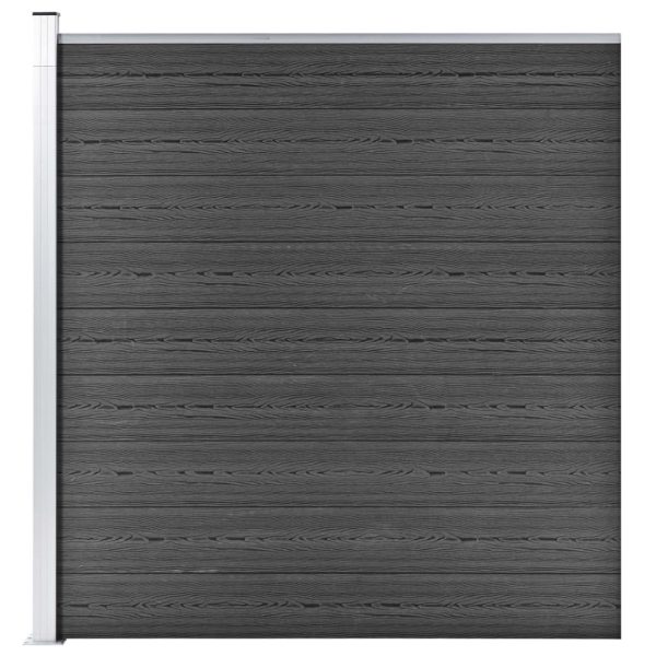 Panel za ogradu WPC 175 x 186 cm crni