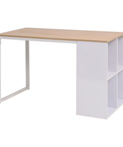 Pisaći stol 120 x 60 x 75 cm boja hrasta i bijela