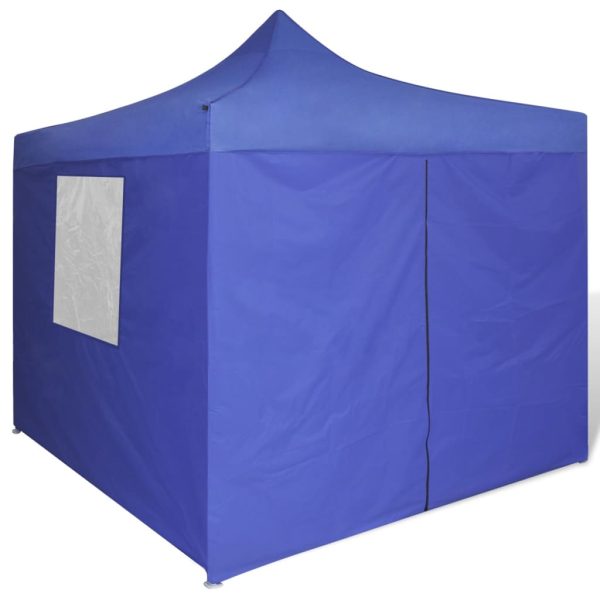 Plavi sklopivi šator 3 x 3 m s 4 zida
