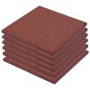 Ploče za zaštitu od pada 6 kom gumene 50 x 50 x 3 cm crvene