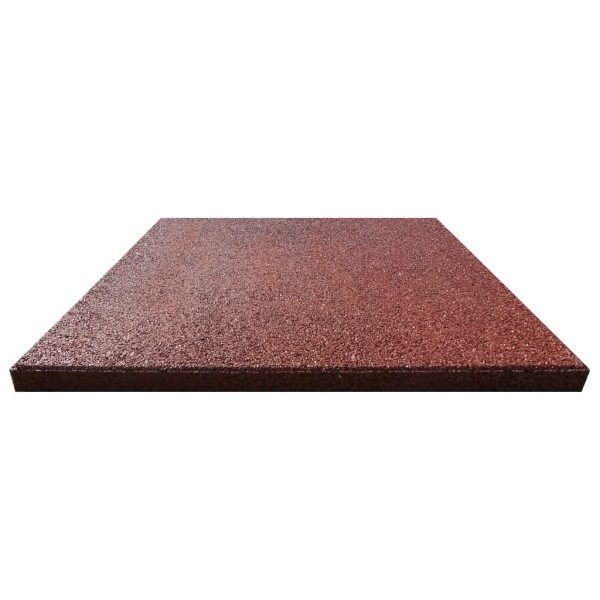 Ploče za zaštitu od pada 6 kom gumene 50 x 50 x 3 cm crvene - Slika 3