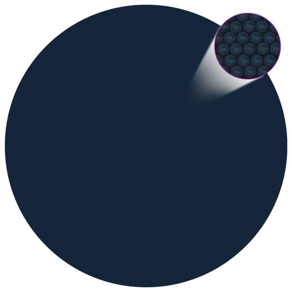 Plutajući PE solarni pokrov za bazen 417 cm crno-plavi