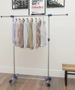 Podesivi stalak za odjeću od nehrđajućeg čelika 165x44x150 cm
