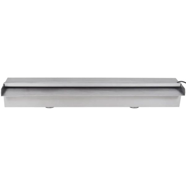 Pravokutna fontana za bazen s LED svjetlom nehrđajući čelik 60 cm - Image 3