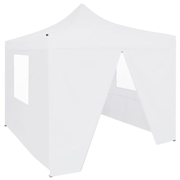 Profesionalni sklopivi šator za zabave 3 x 3 m čelični bijeli