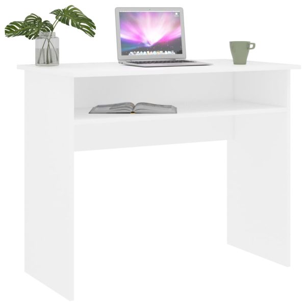 Radni stol bijeli 90 x 50 x 74 cm od iverice - Slika 3