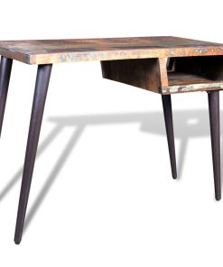 Radni stol od obnovljenog drva sa željeznim nogama