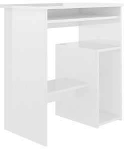 Radni stol visoki sjaj bijeli 80 x 45 x 74 cm od iverice