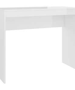 Radni stol visoki sjaj bijeli 90 x 40 x 72 cm od iverice